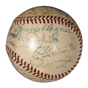 1946 Pittsburgh Pirates Team Signed Baseball With 26 Signatures Including Wagner, Frisch & Kiner (PSA/DNA)